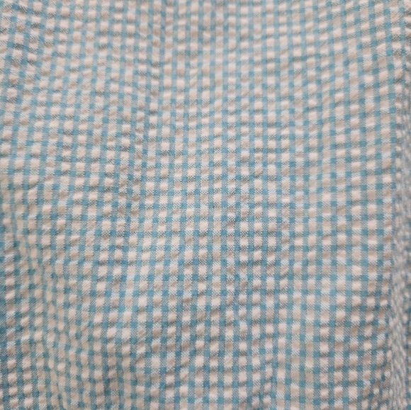 L.L. Bean Men's Blue & White Check Short Sleeve Size L-Reg - Picture 3 of 7